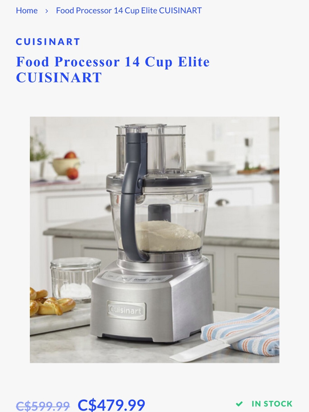 Cuisinart Silver 14-Cup Elite Food Processor